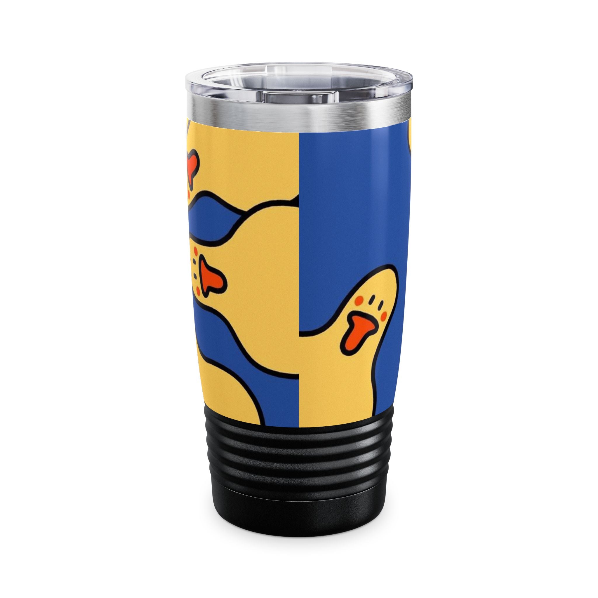 Playful Duck Pattern Tumbler