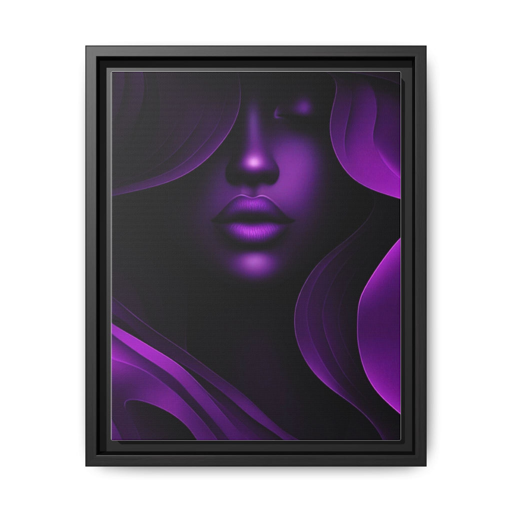The Quiet Bloom – Purple Abstract Woman Portrait
