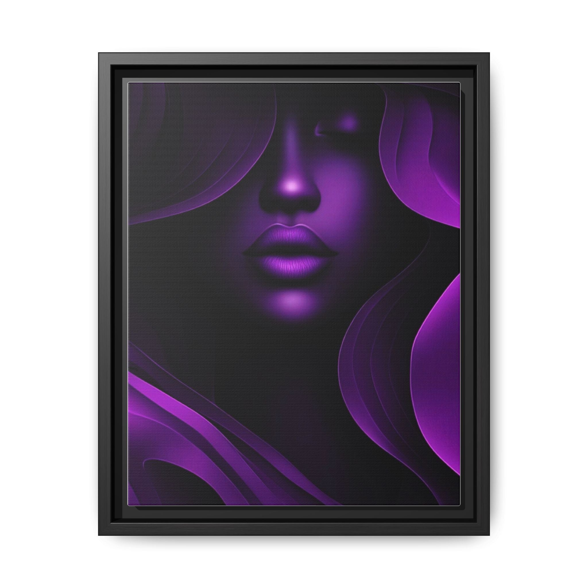 The Quiet Bloom – Purple Abstract Woman Portrait
