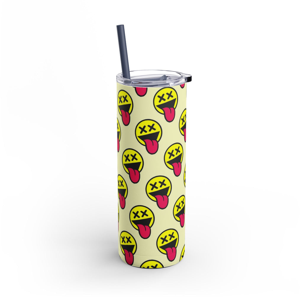 Funny Emoji Tumbler, 20oz, Party Cup, Gift for Teens, Drinkware, Kawaii Style, Summer Vibes, Unique Design