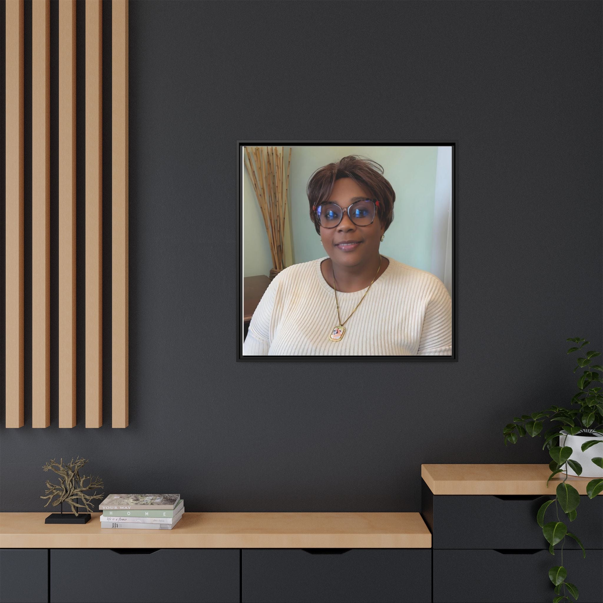 Framed Matte Canvas Portrait Print — Personalized Wall Art Gift