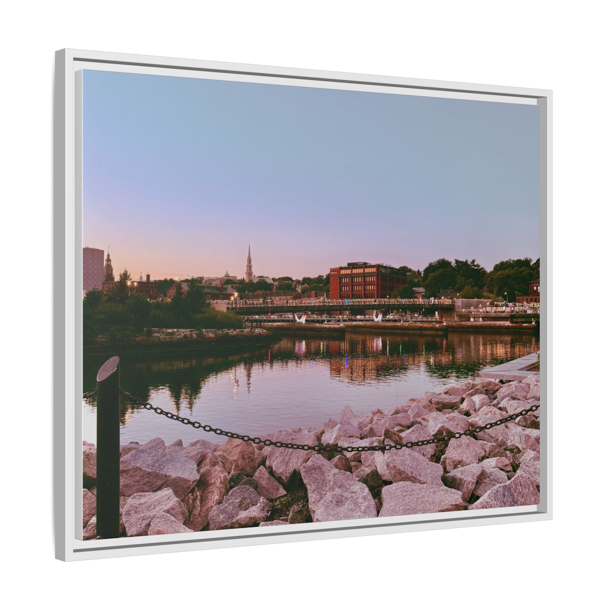 Tranquil Harbor Sunset Wall Art