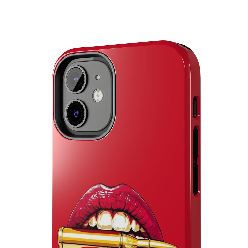 Bold Lipstick Phone Case - Tough Cover for Trendsetters, Vibrant Red Phone Skin, Fashionable Phone Accessory, Unique Gift for Her, [...]