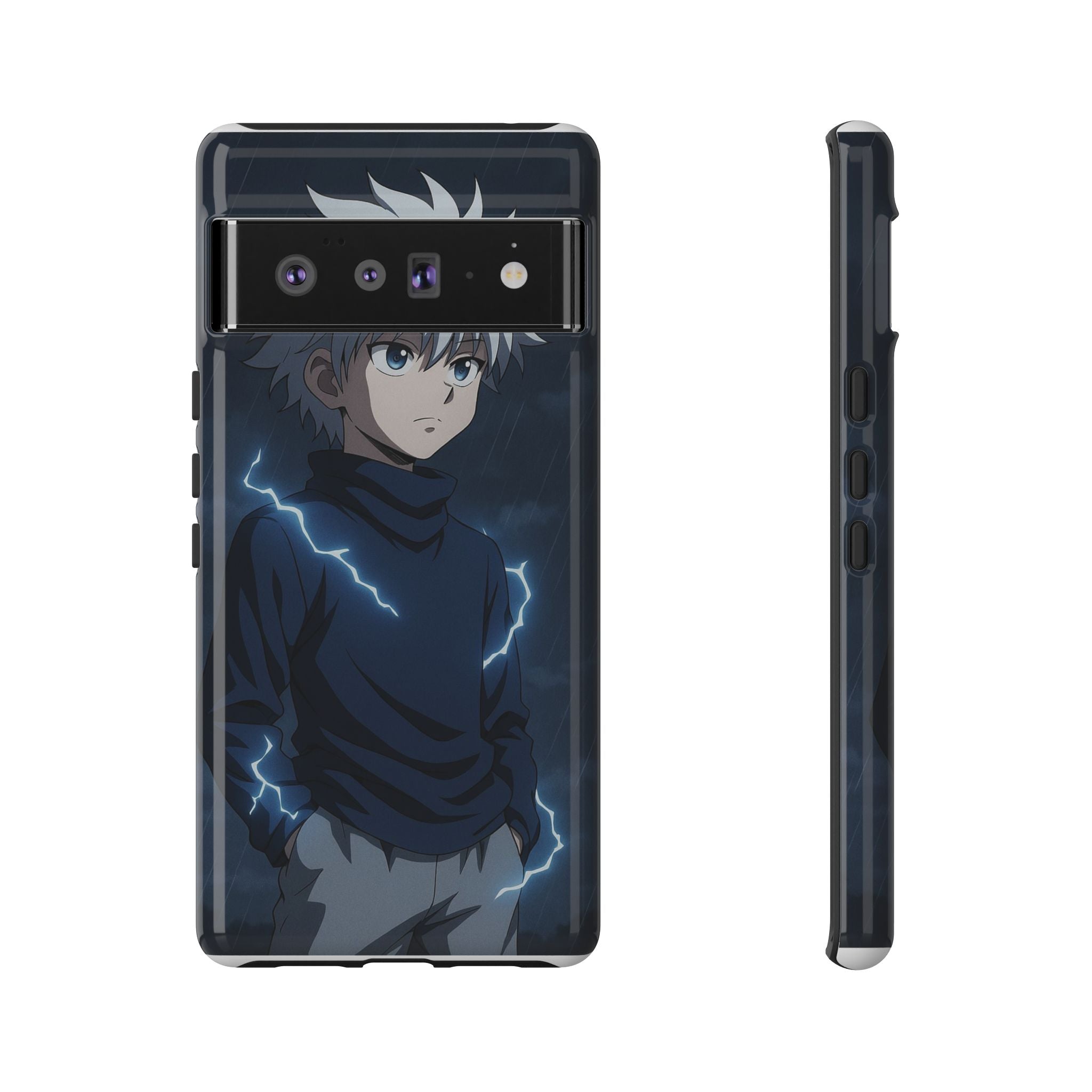 Anime Phone Case Featuring Lightning Design,