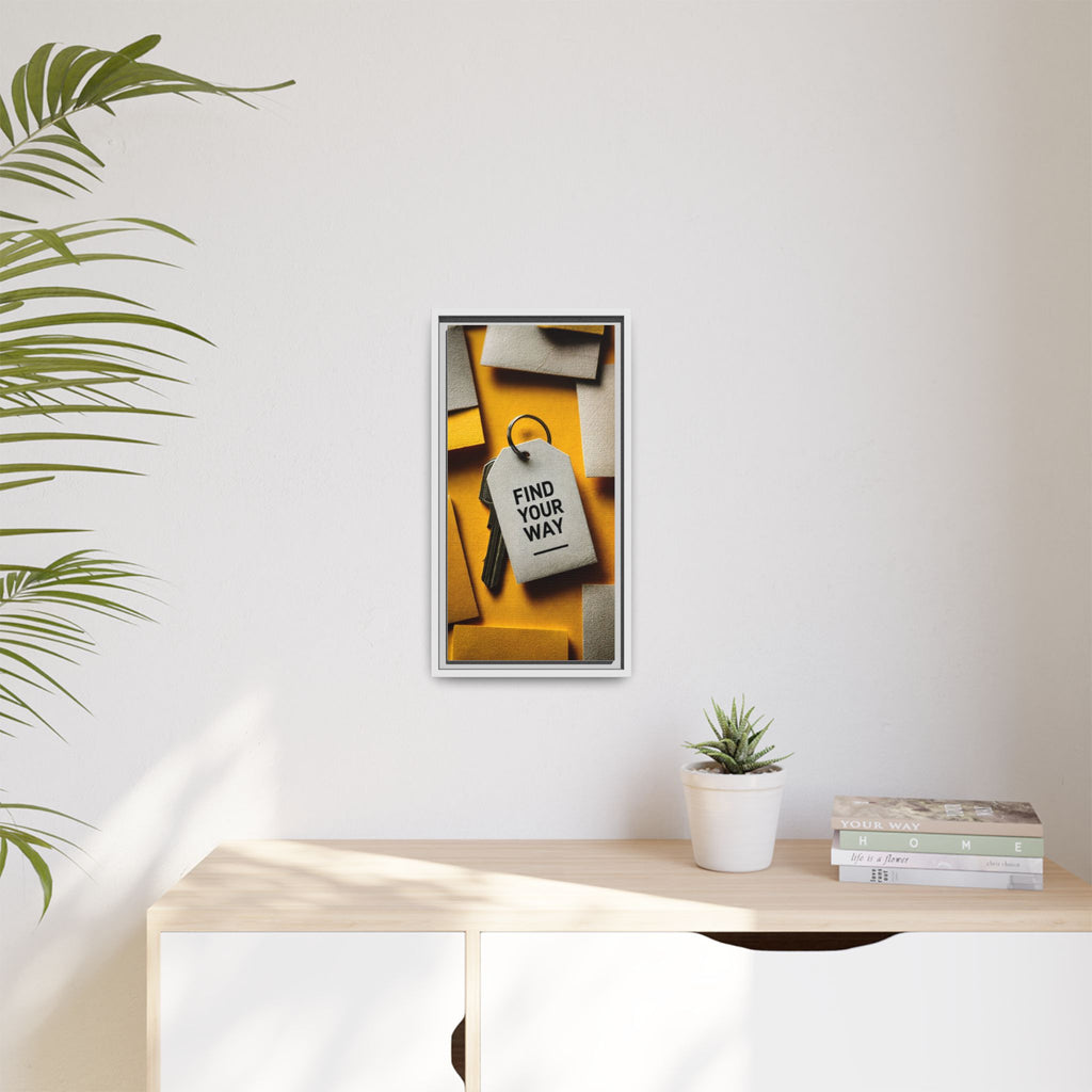 Find Your Way Motivational Wall Art — Framed Matte Canvas