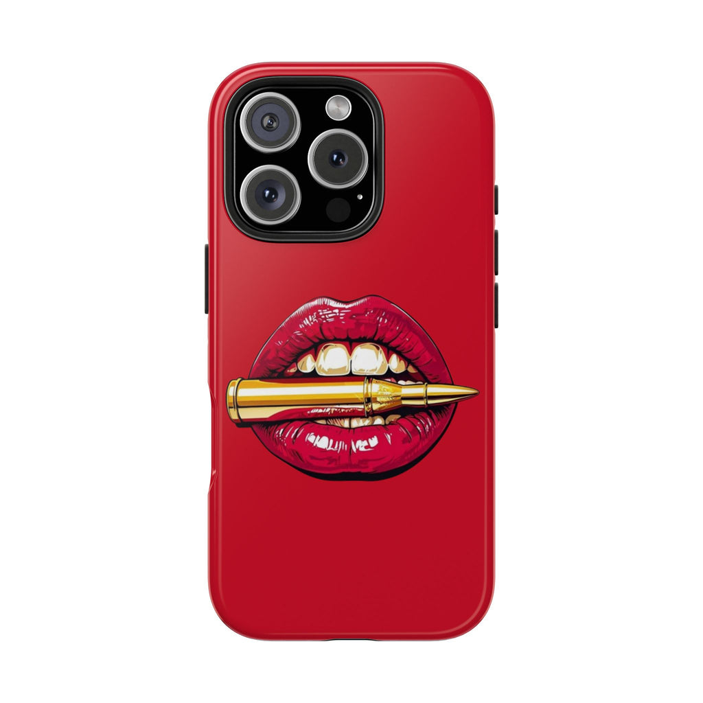 Bold Lipstick Phone Case - Tough Cover for Trendsetters, Vibrant Red Phone Skin, Fashionable Phone Accessory, Unique Gift for Her, [...]