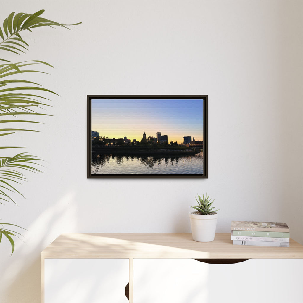 City Skyline Sunset Wall Art