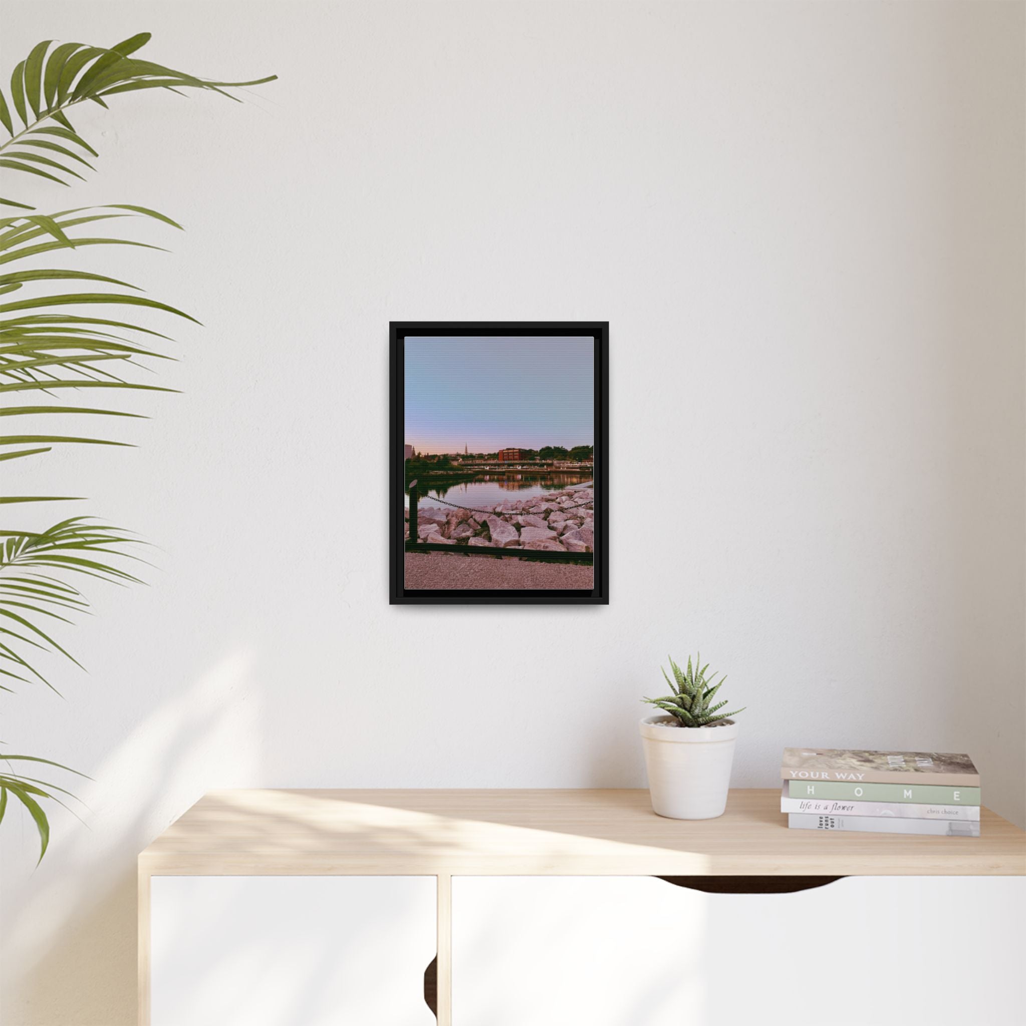 Tranquil Harbor Sunset Wall Art