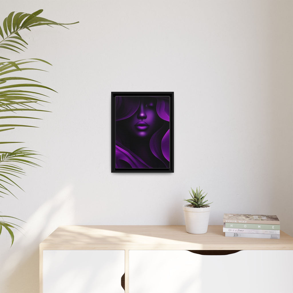 The Quiet Bloom – Purple Abstract Woman Portrait