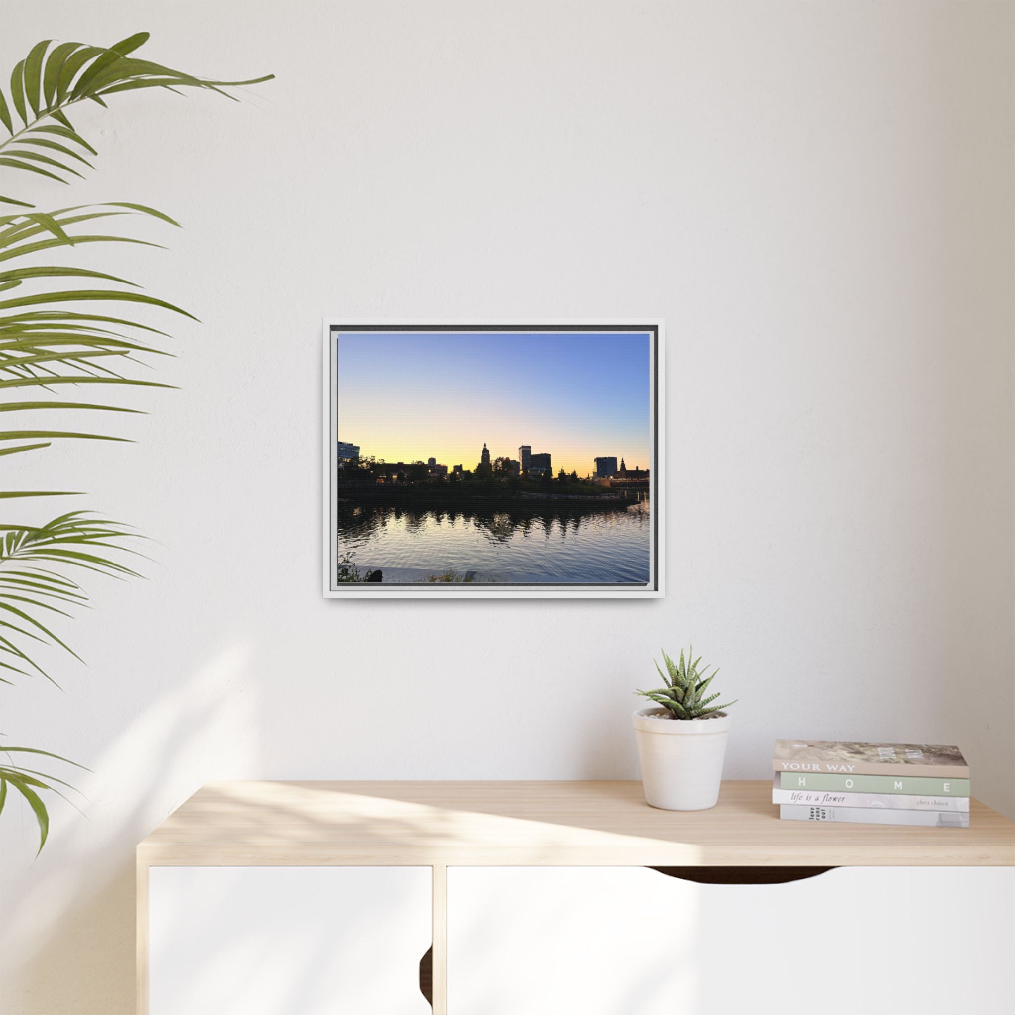City Skyline Sunset Wall Art