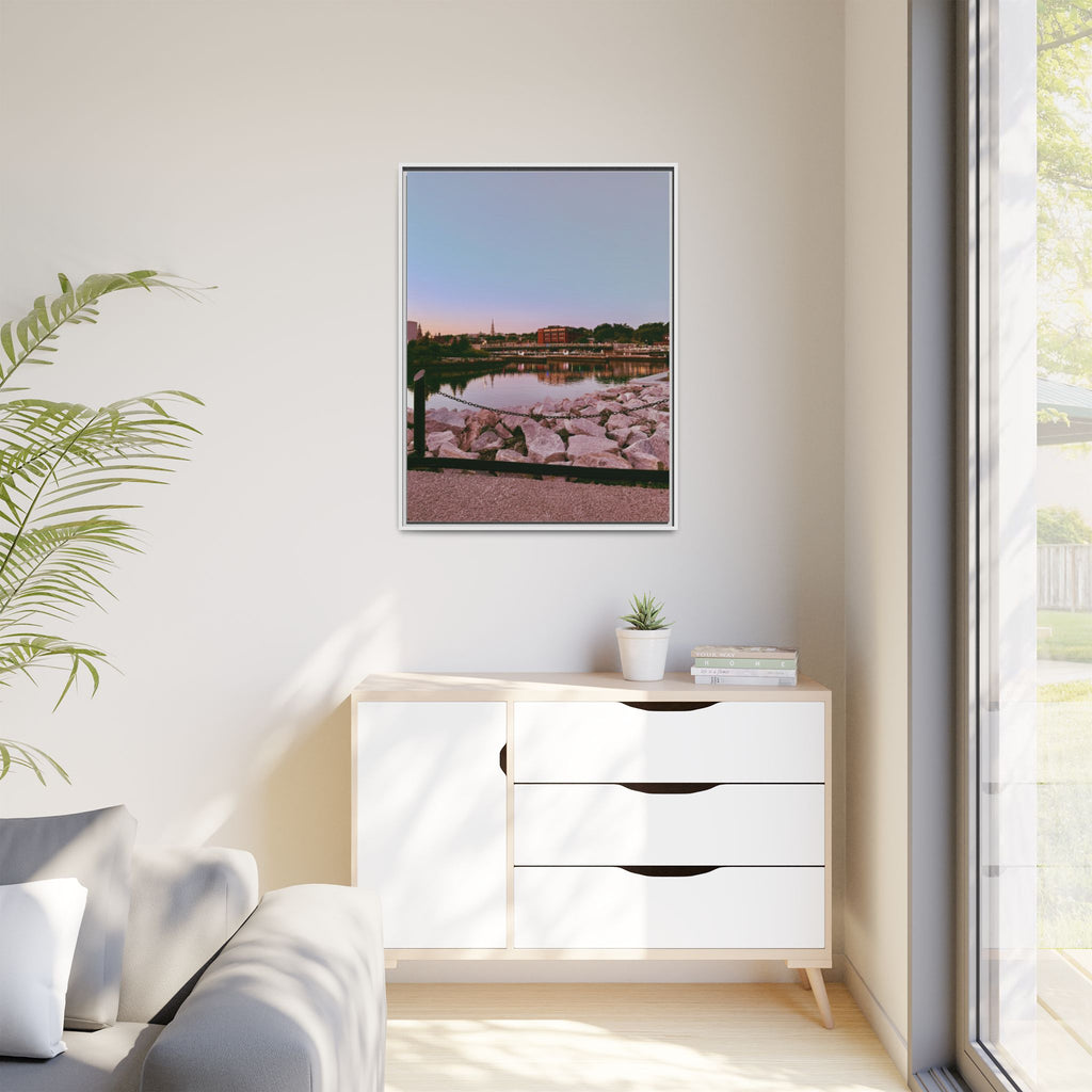 Tranquil Harbor Sunset Wall Art