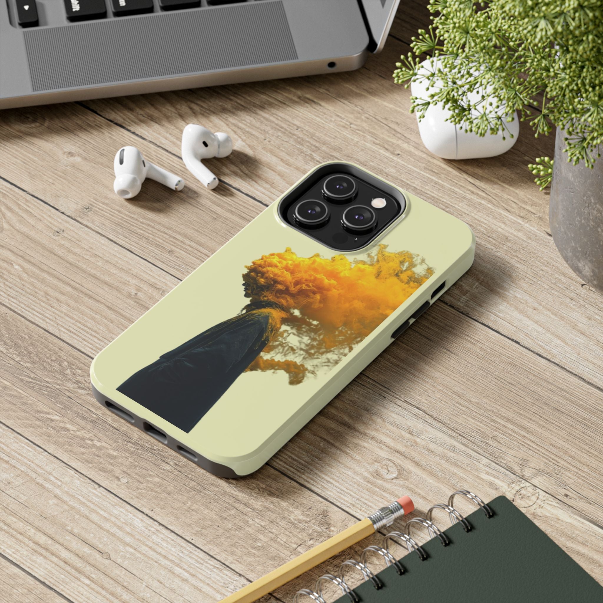 Surreal Yellow Smoke Head Protective Cover