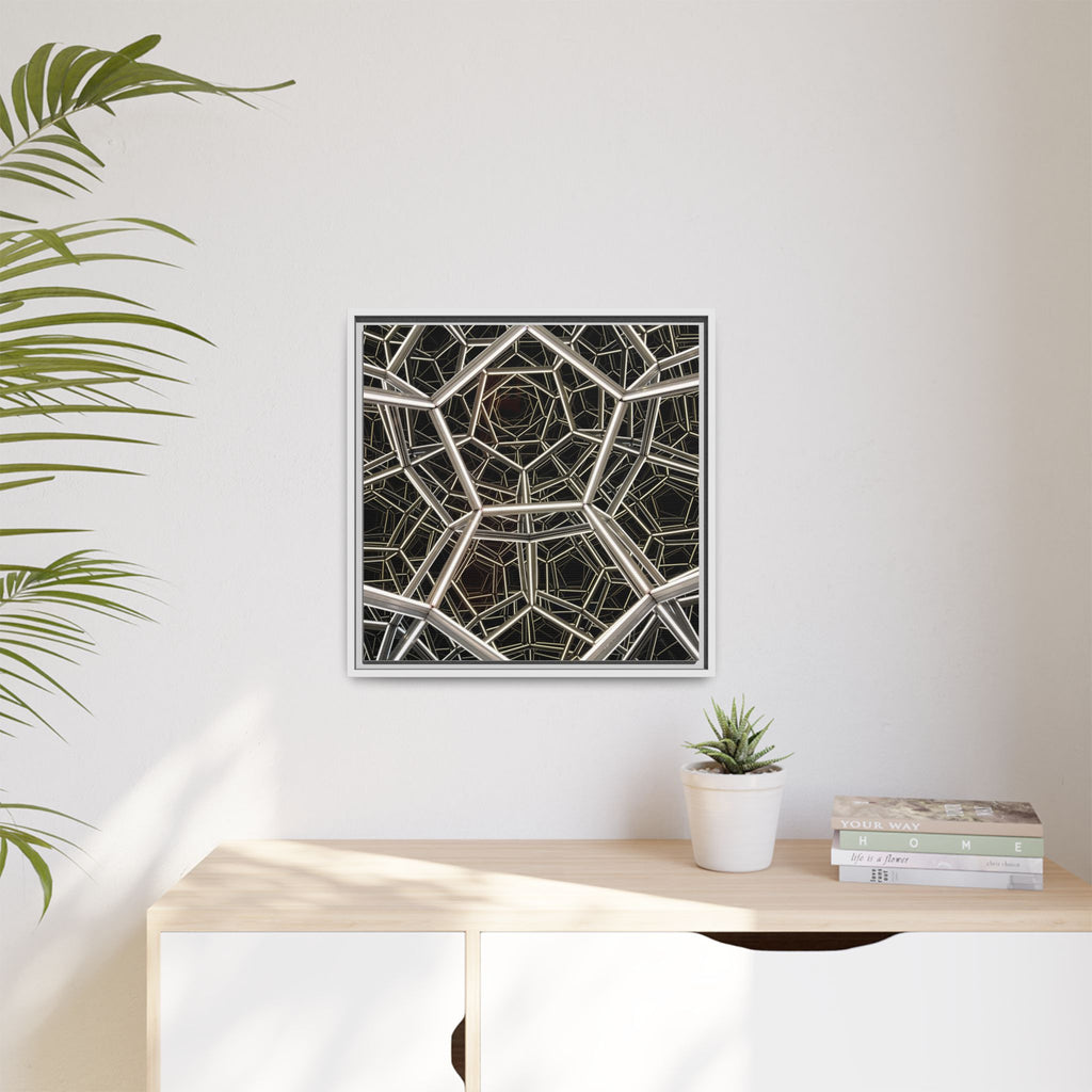 Framed Wall Art Print, Modern Geometric Canvas, Abstract Home Decor, Unique Gift, Stylish Office Art, Contemporary Room Decor