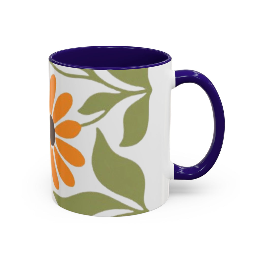 Colorful Floral Mugs, Bright Ceramic Coffee Cups
