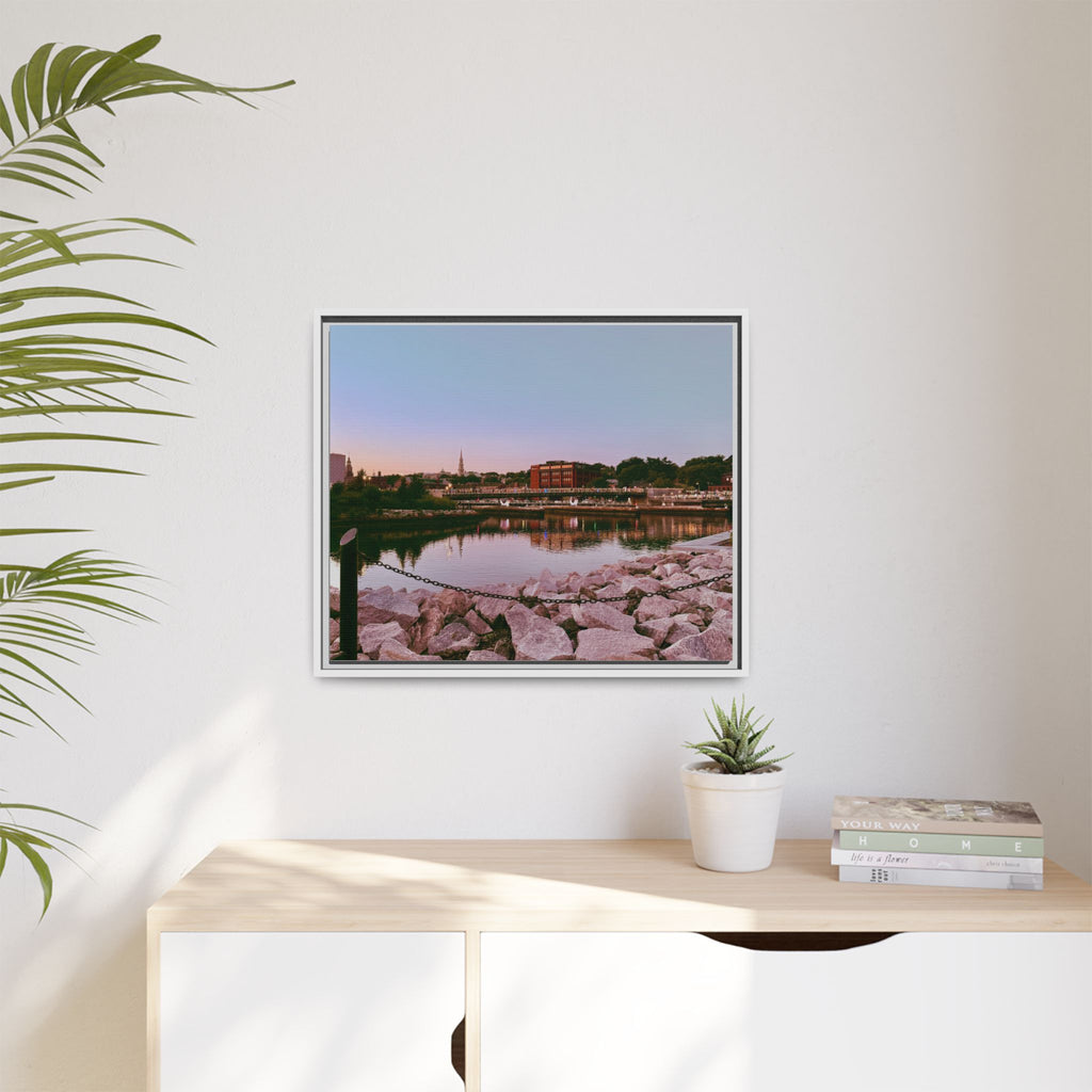 Tranquil Harbor Sunset Wall Art