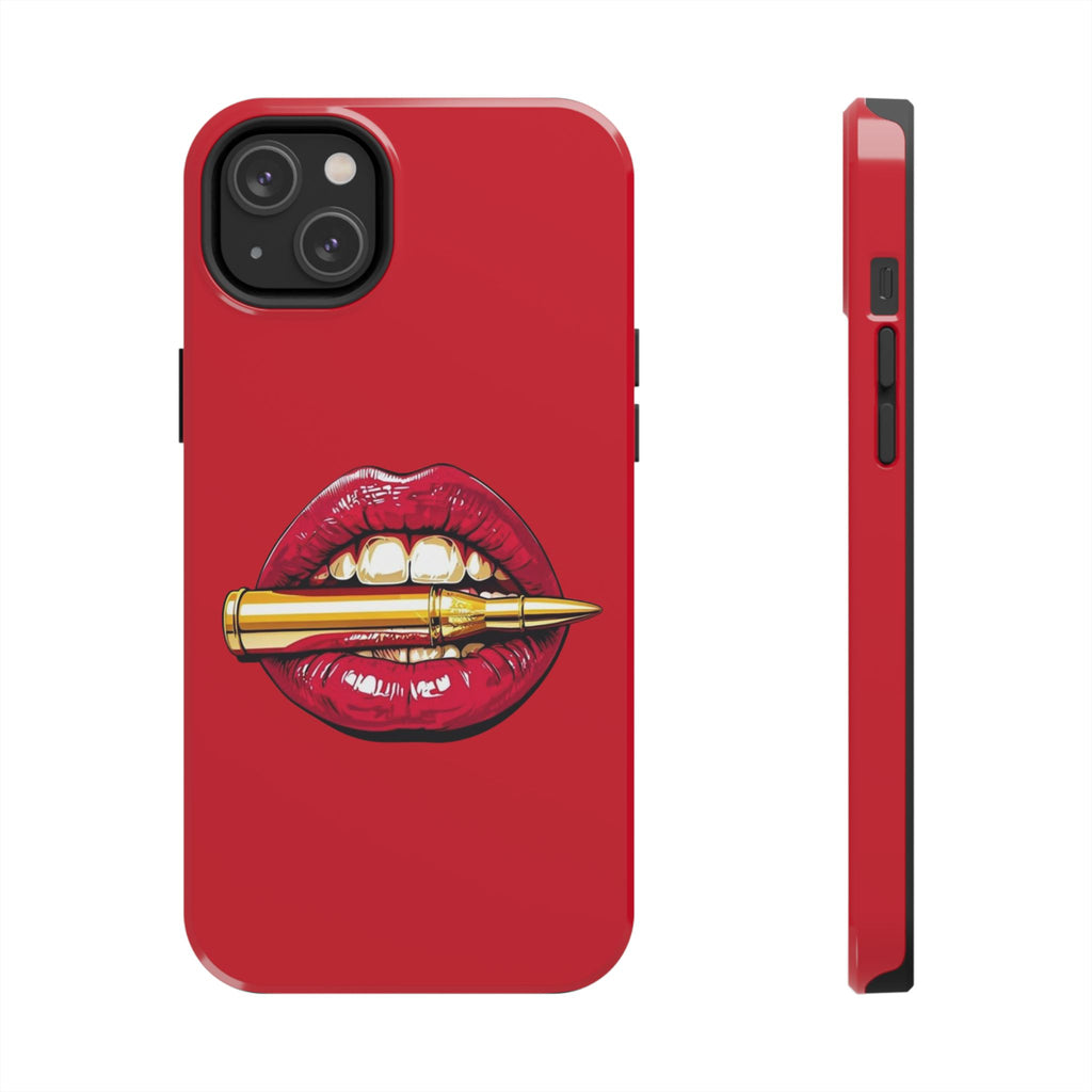 Bold Lipstick Phone Case - Tough Cover for Trendsetters, Vibrant Red Phone Skin, Fashionable Phone Accessory, Unique Gift for Her, [...]