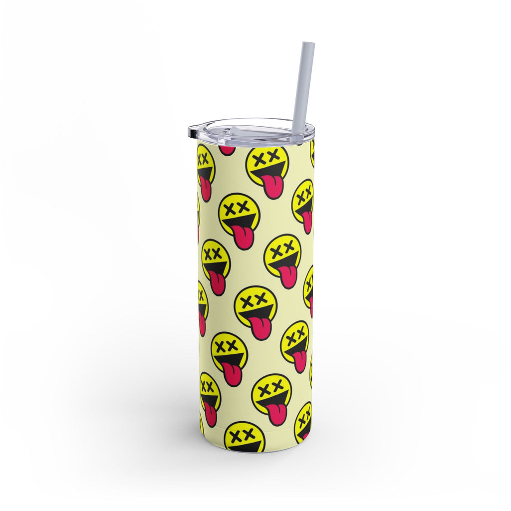 Funny Emoji Tumbler, 20oz, Party Cup, Gift for Teens, Drinkware, Kawaii Style, Summer Vibes, Unique Design
