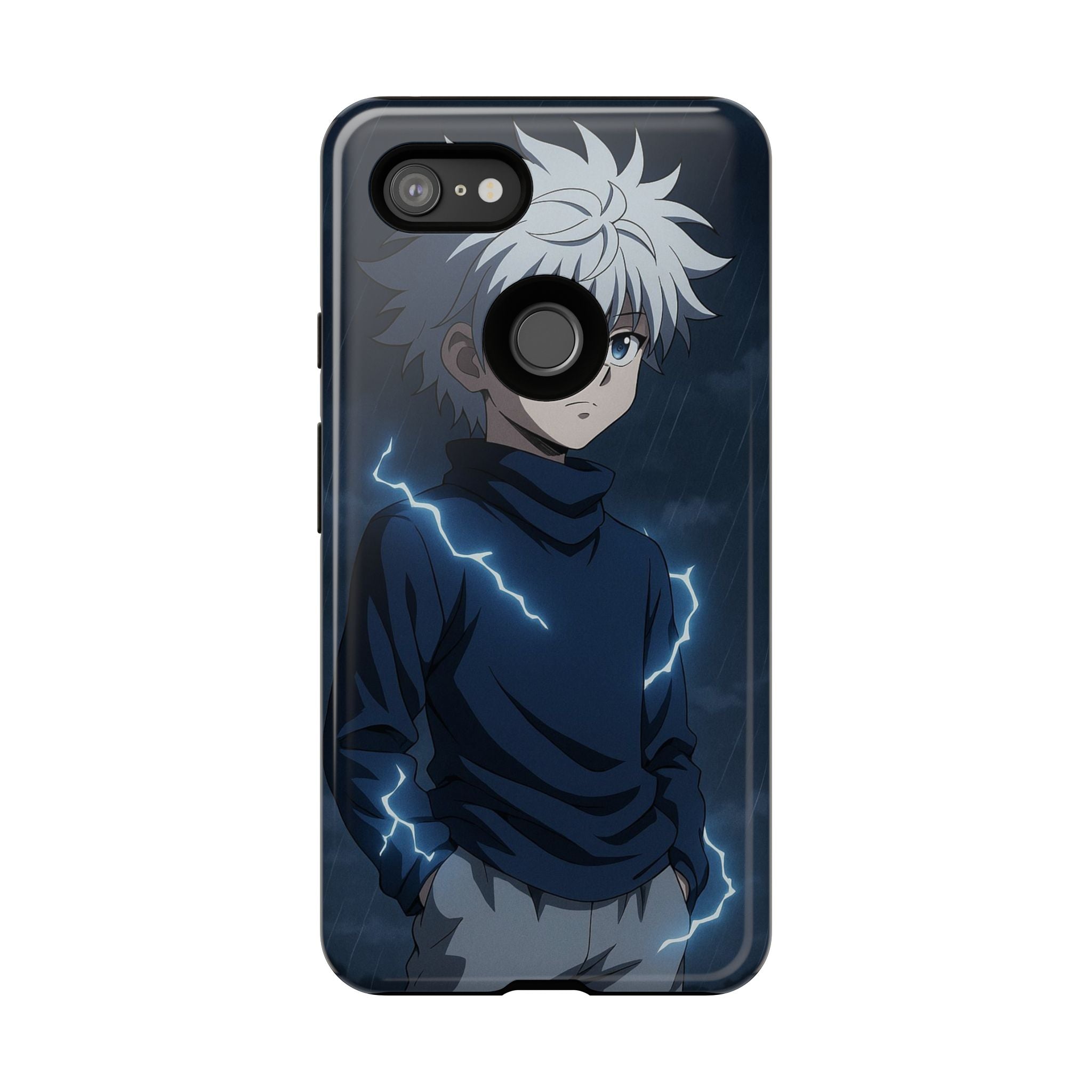 Anime Phone Case Featuring Lightning Design,
