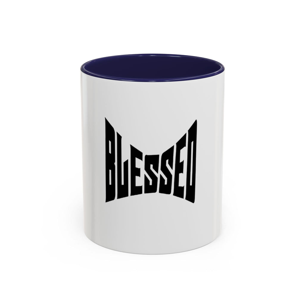 Blessed Coffee Mug — Bold Black Typography Ceramic Mug (11/15 oz)