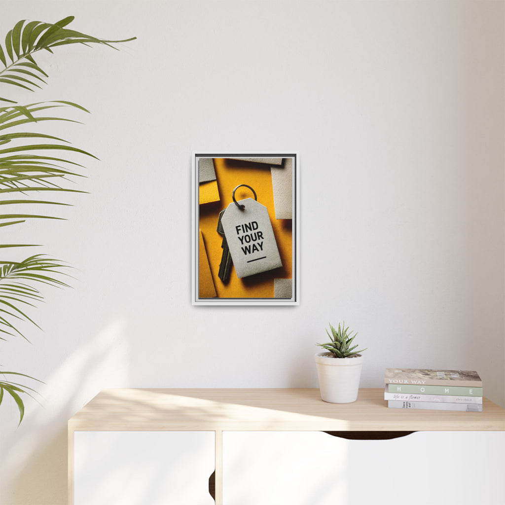 Find Your Way Motivational Wall Art — Framed Matte Canvas