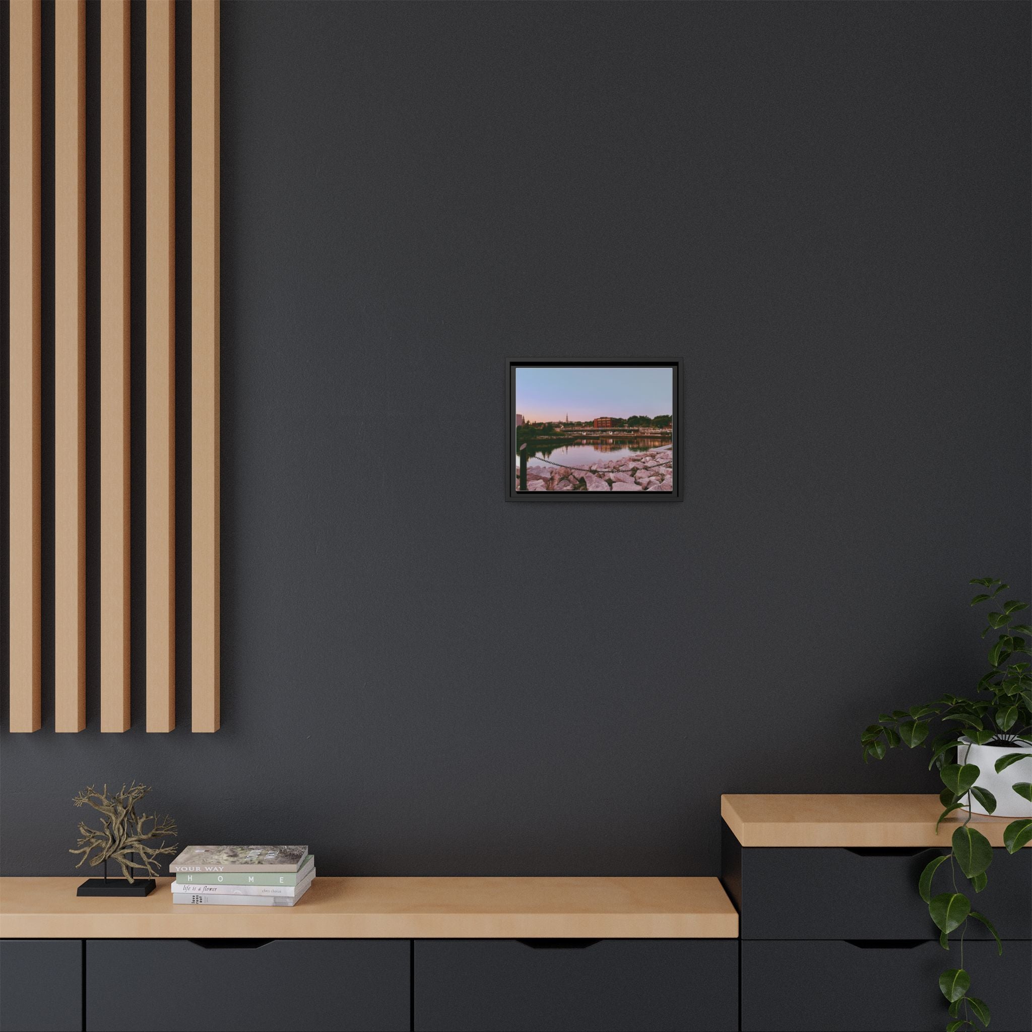 Tranquil Harbor Sunset Wall Art