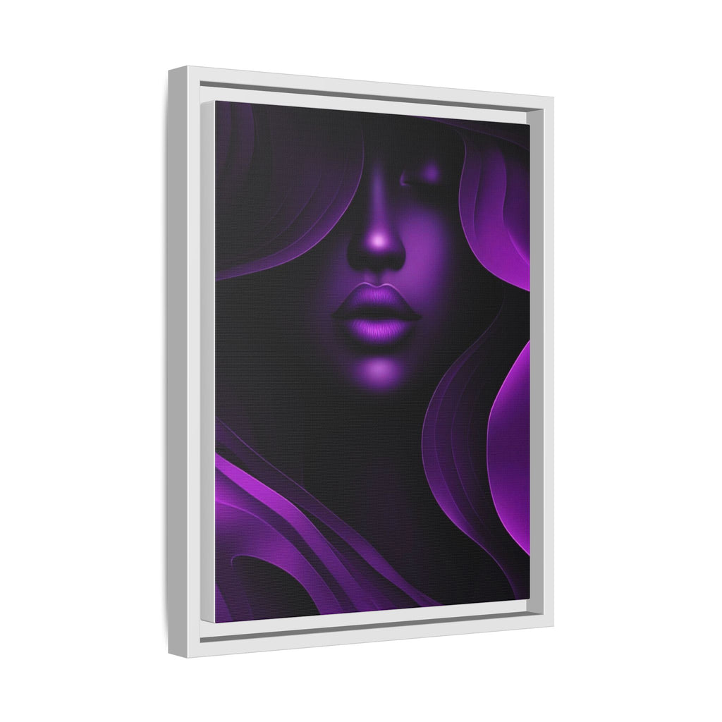 The Quiet Bloom – Purple Abstract Woman Portrait
