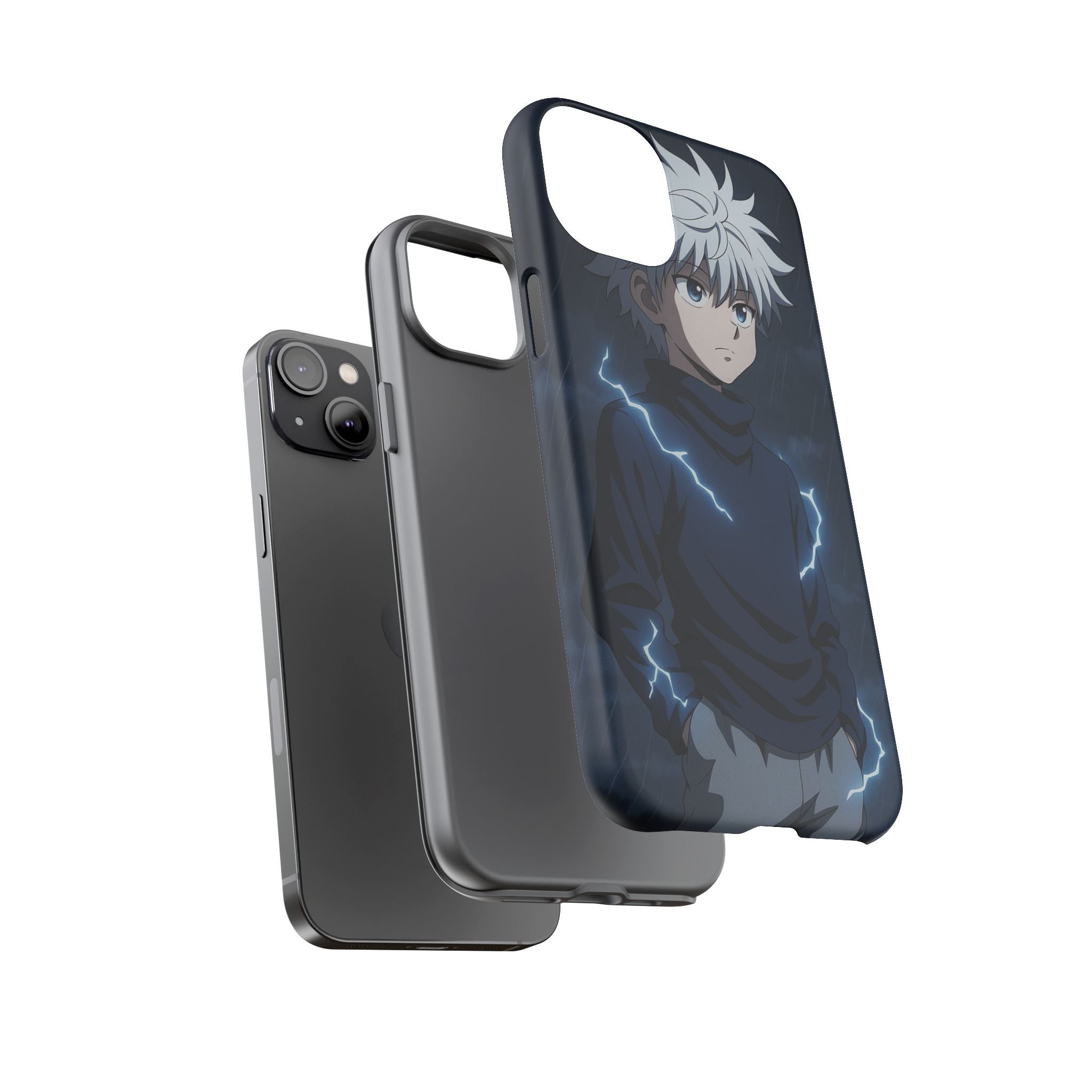 Anime Phone Case Featuring Lightning Design,
