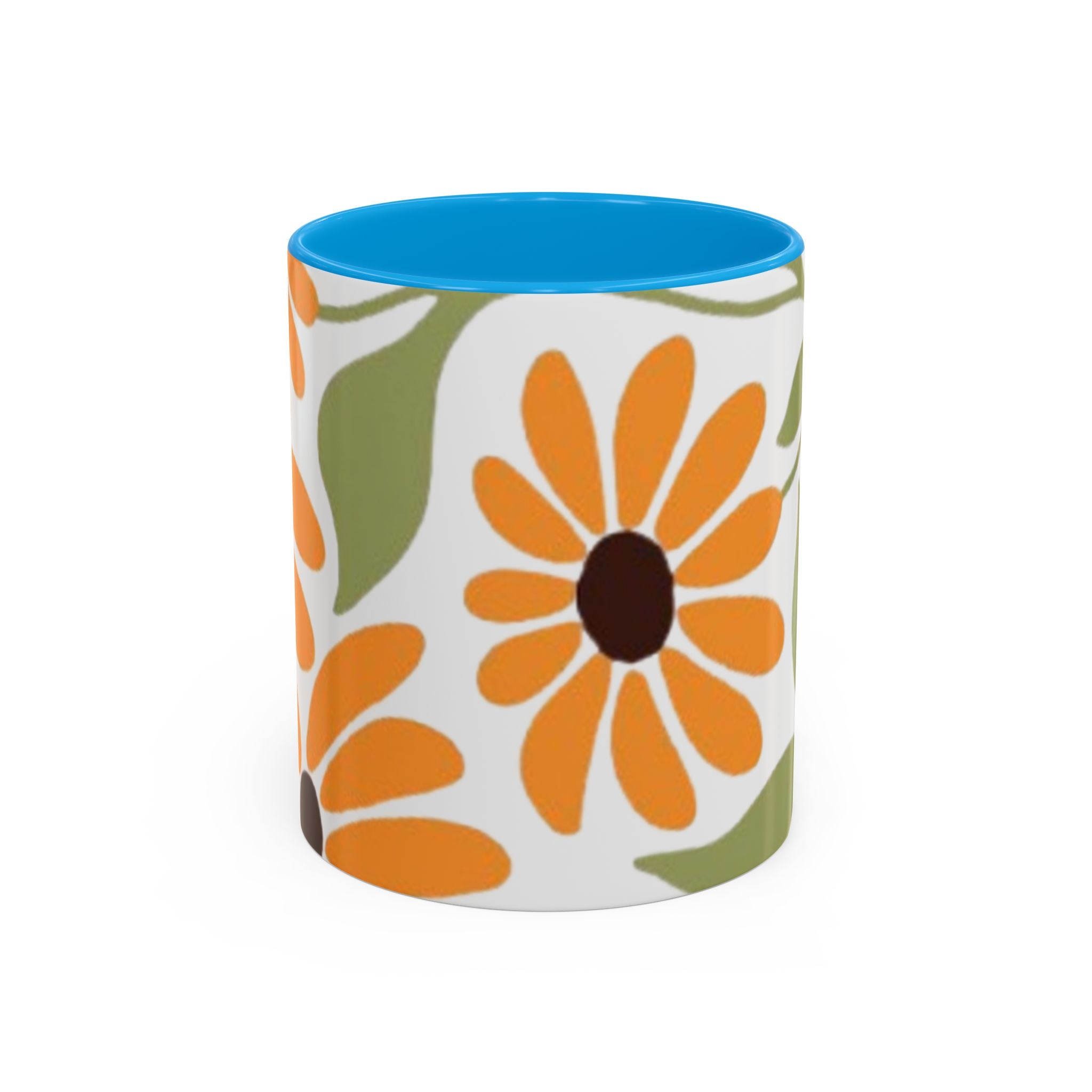 Colorful Floral Mugs, Bright Ceramic Coffee Cups