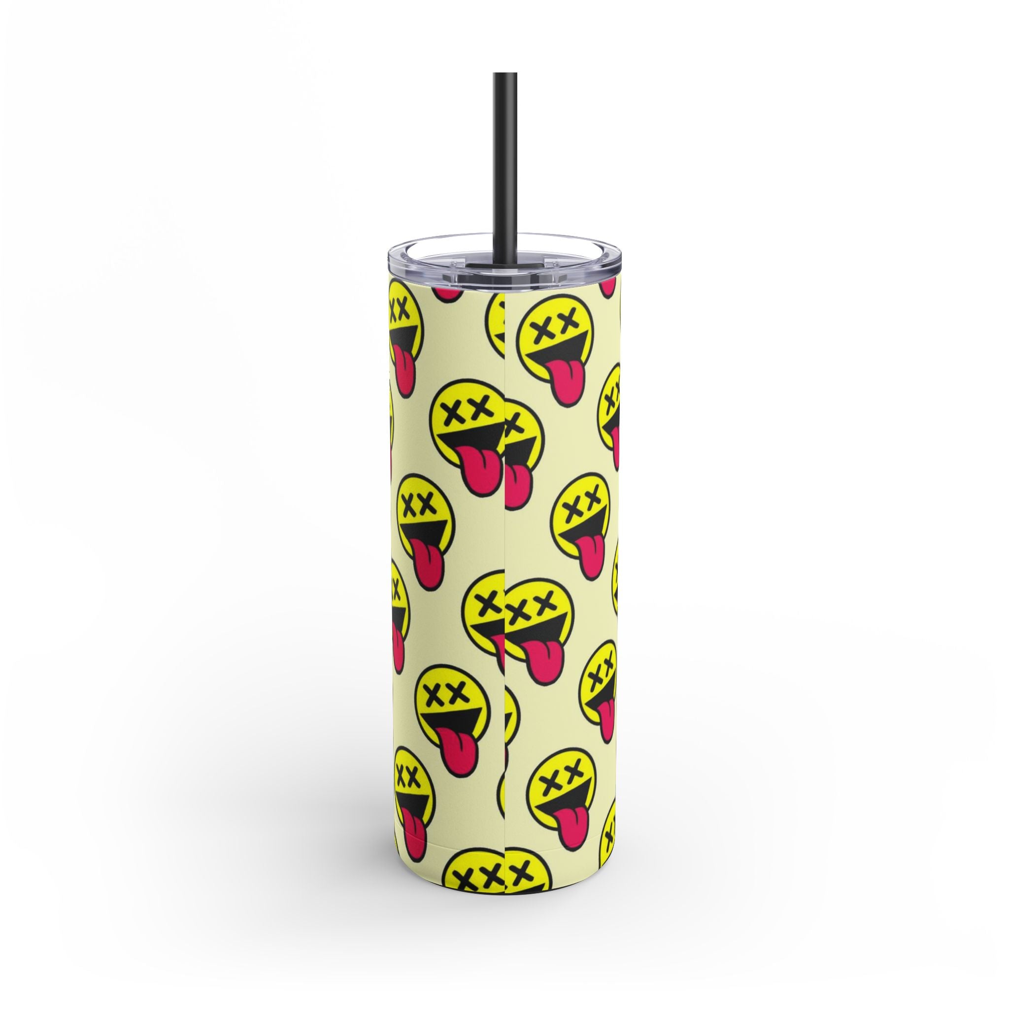 Funny Emoji Tumbler, 20oz, Party Cup, Gift for Teens, Drinkware, Kawaii Style, Summer Vibes, Unique Design