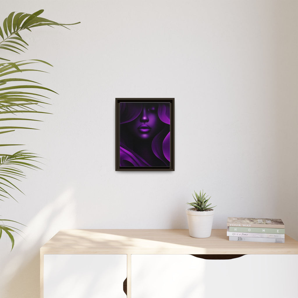The Quiet Bloom – Purple Abstract Woman Portrait