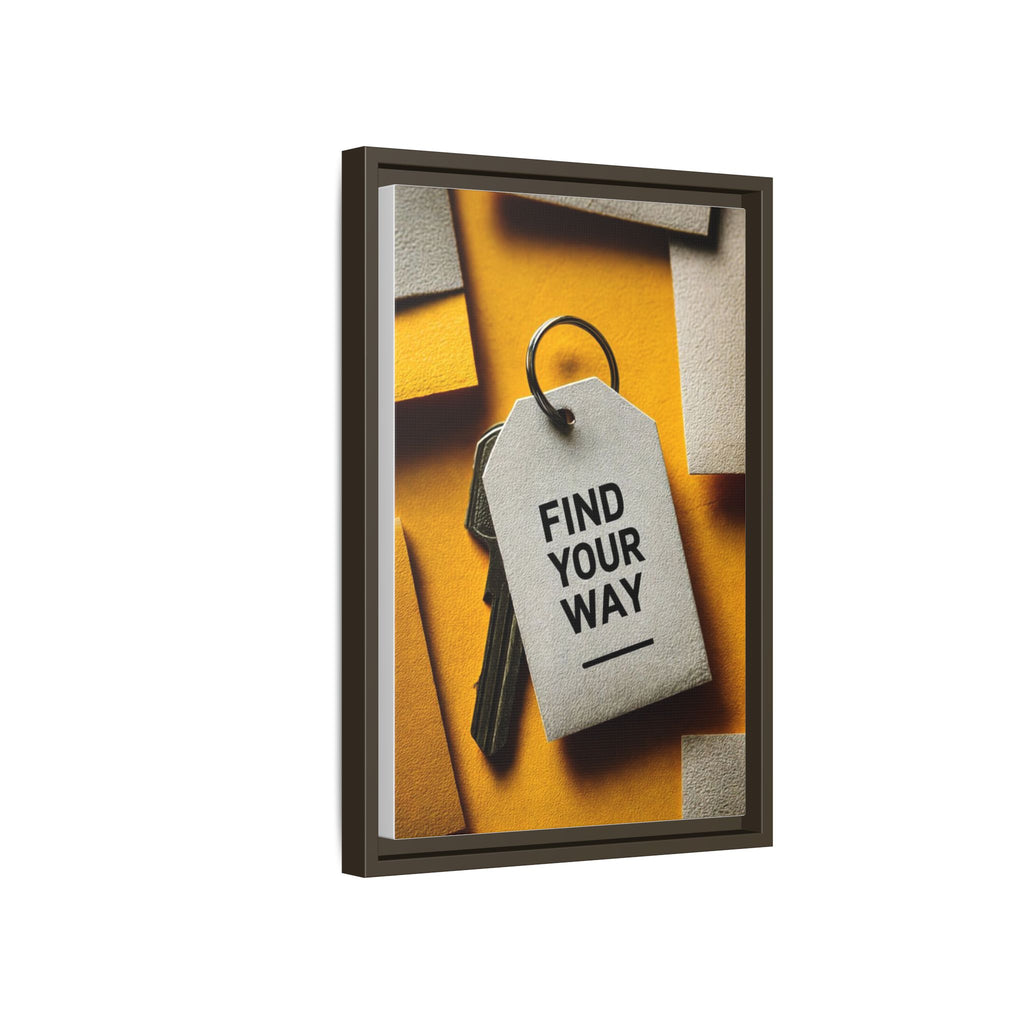 Find Your Way Motivational Wall Art — Framed Matte Canvas
