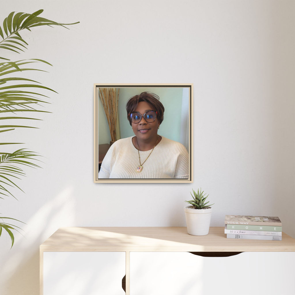 Framed Matte Canvas Portrait Print — Personalized Wall Art Gift