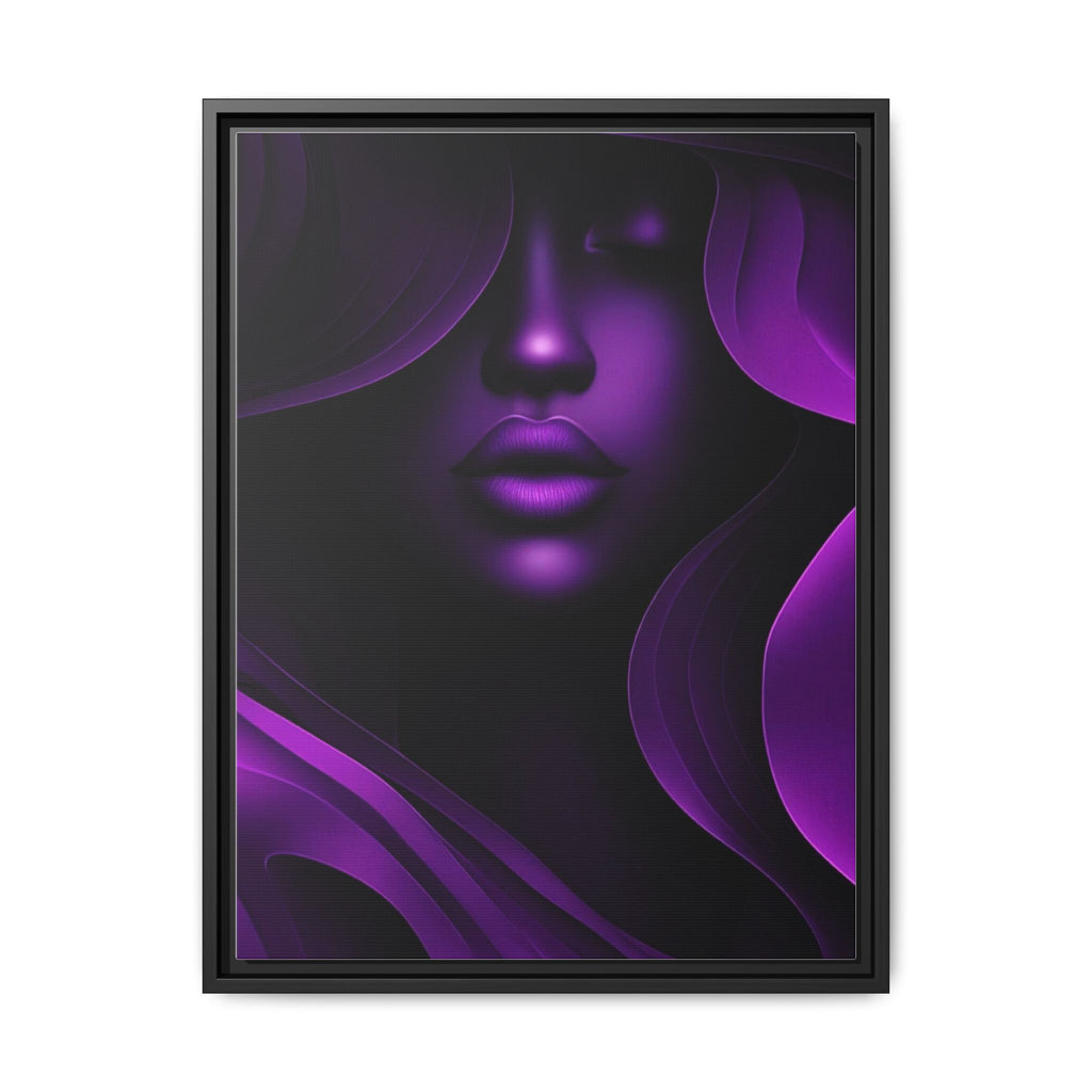 The Quiet Bloom – Purple Abstract Woman Portrait