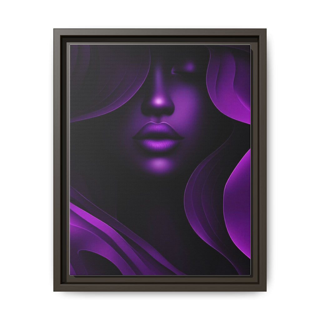 The Quiet Bloom – Purple Abstract Woman Portrait