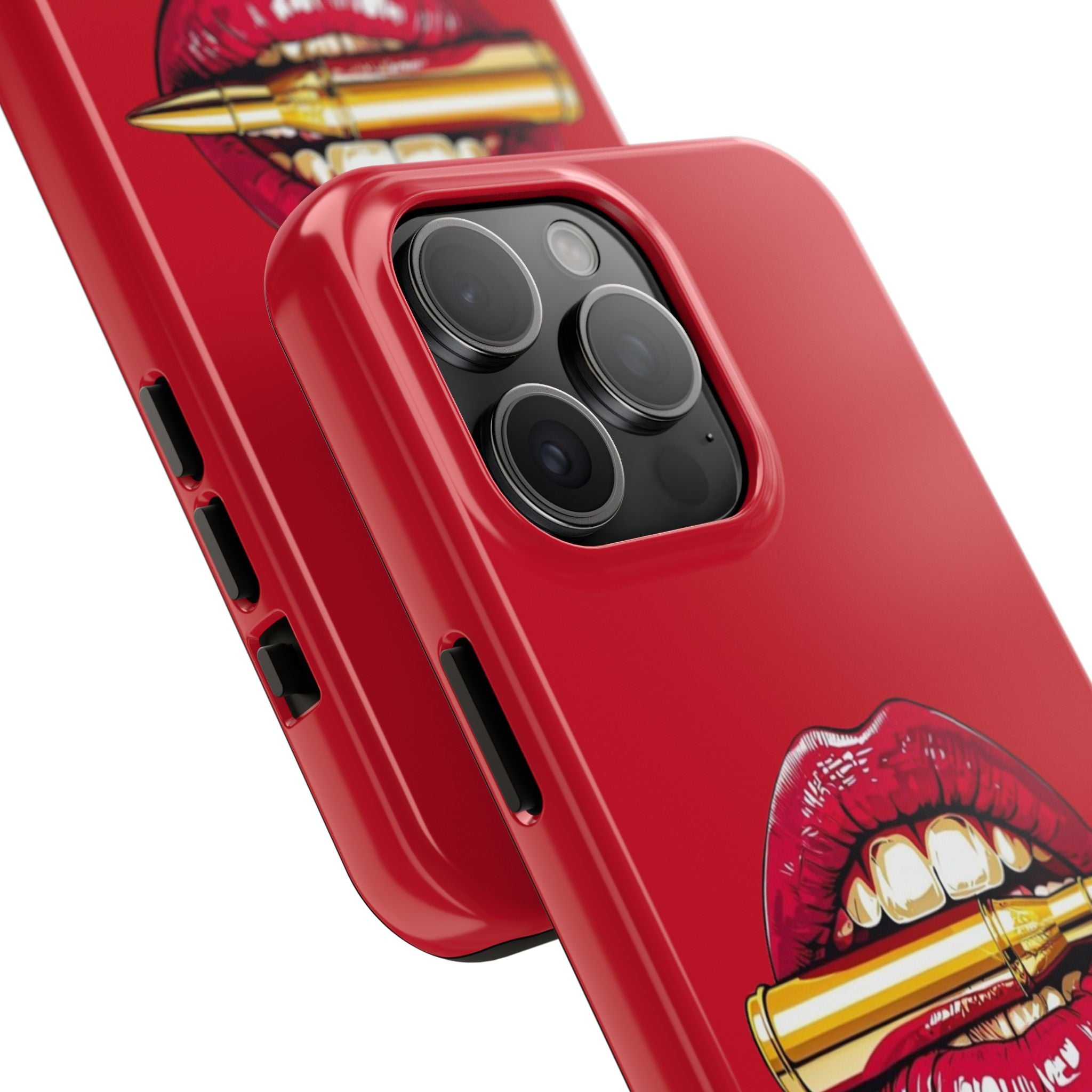 Bold Lipstick Phone Case - Tough Cover for Trendsetters, Vibrant Red Phone Skin, Fashionable Phone Accessory, Unique Gift for Her, [...]