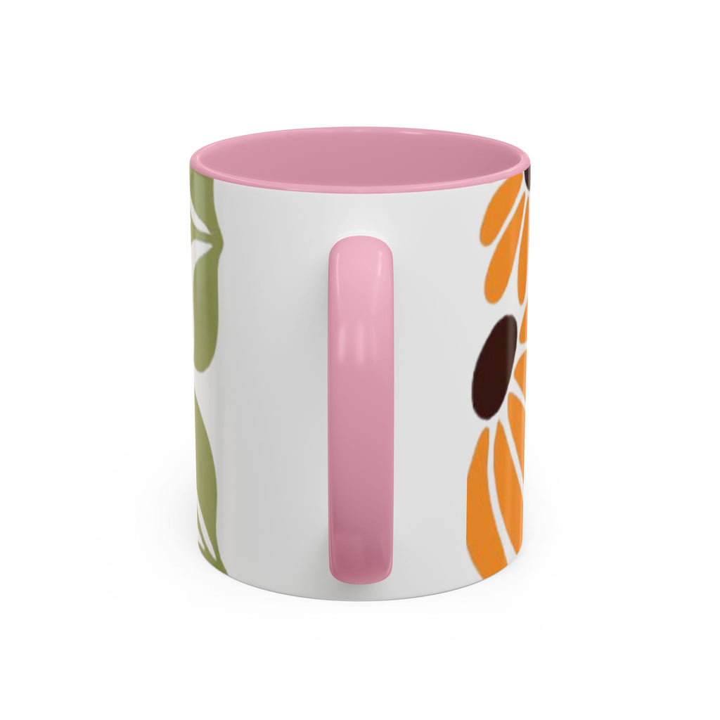 Colorful Floral Mugs, Bright Ceramic Coffee Cups