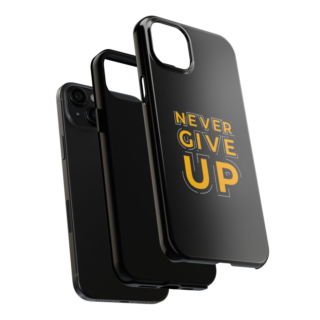 Never Give Up Tough Phone Cases | Motivational Gift for Him or Her, Phone Covers, Inspirational Accessories, Custom Mobile Cases, [...]