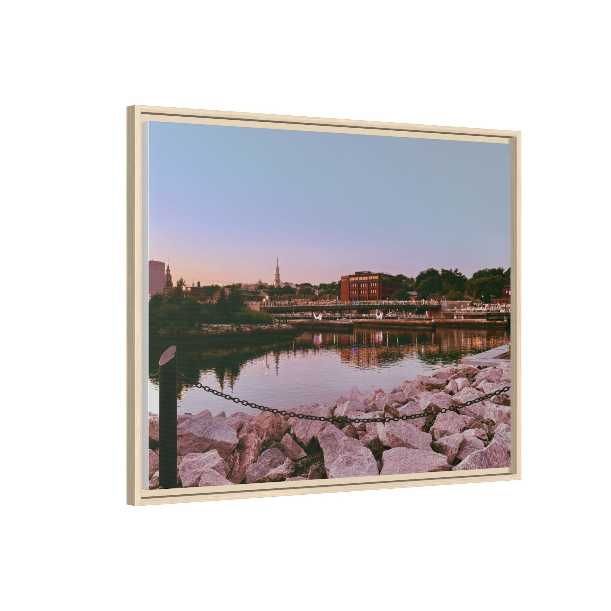 Tranquil Harbor Sunset Wall Art