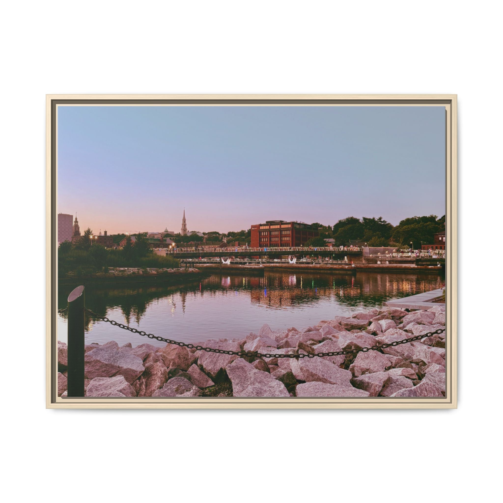 Tranquil Harbor Sunset Wall Art