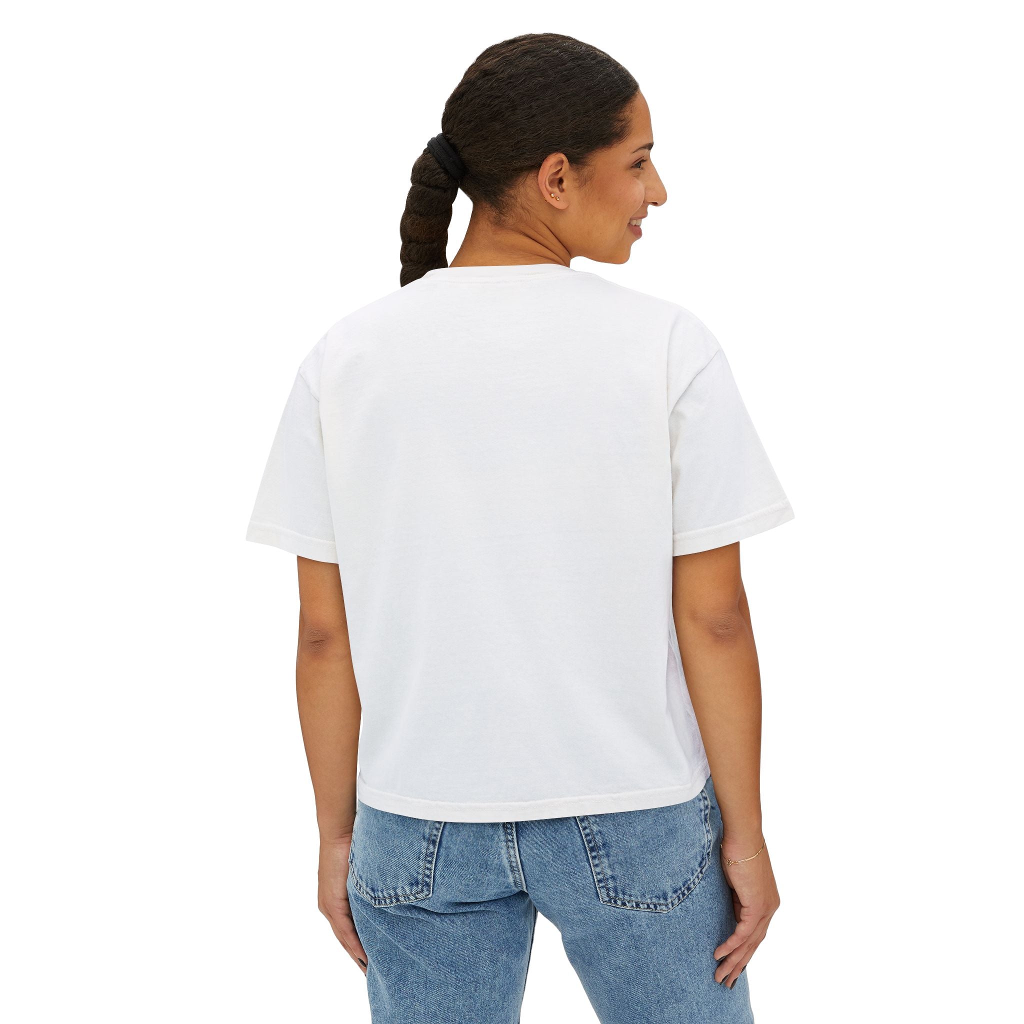 Earth Is Ghetto Women's Boxy Tee, Casual Graphic Tee, Streetwear Top, Trendy T-Shirt, Unique Gift Idea, Comfortable Everyday Wear