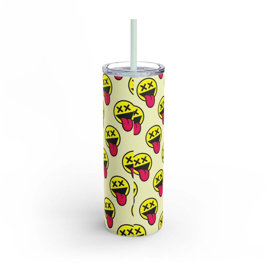 Funny Emoji Tumbler, 20oz, Party Cup, Gift for Teens, Drinkware, Kawaii Style, Summer Vibes, Unique Design