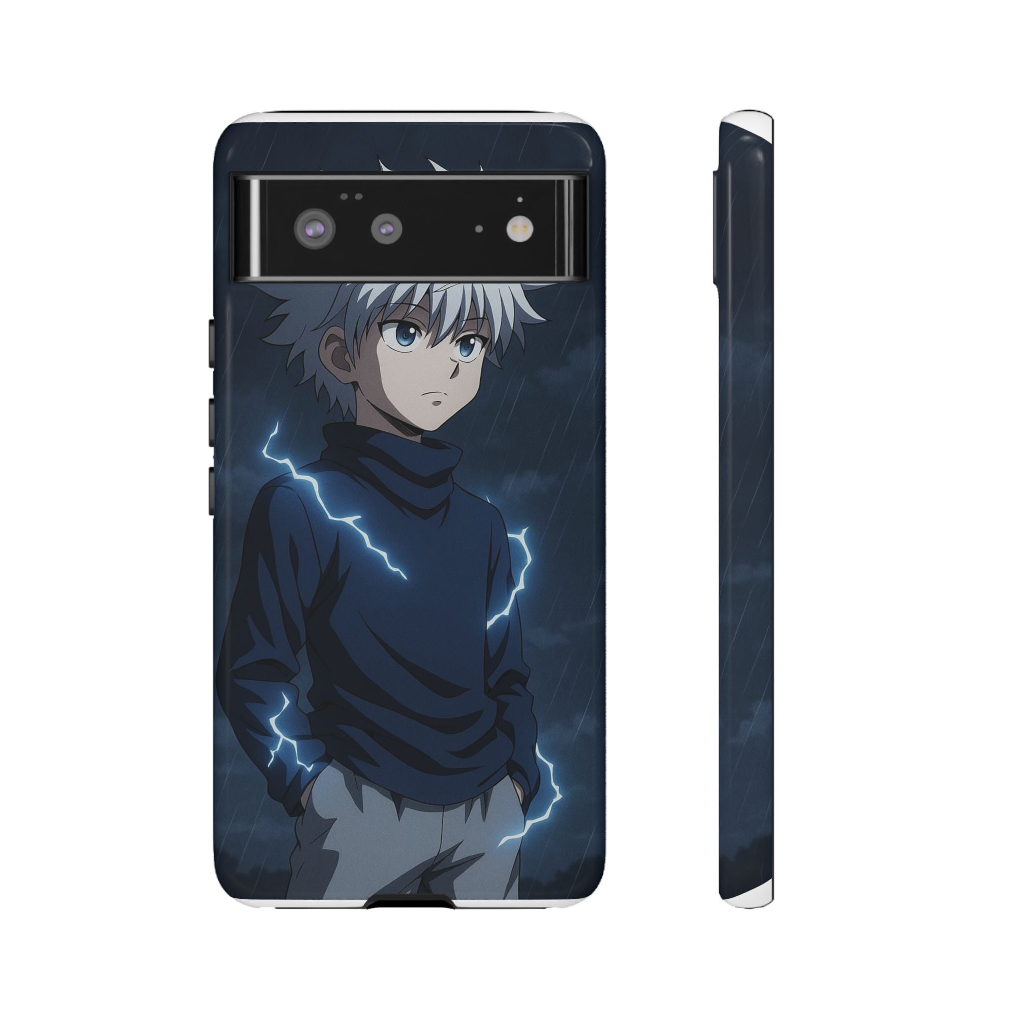 Anime Phone Case Featuring Lightning Design,
