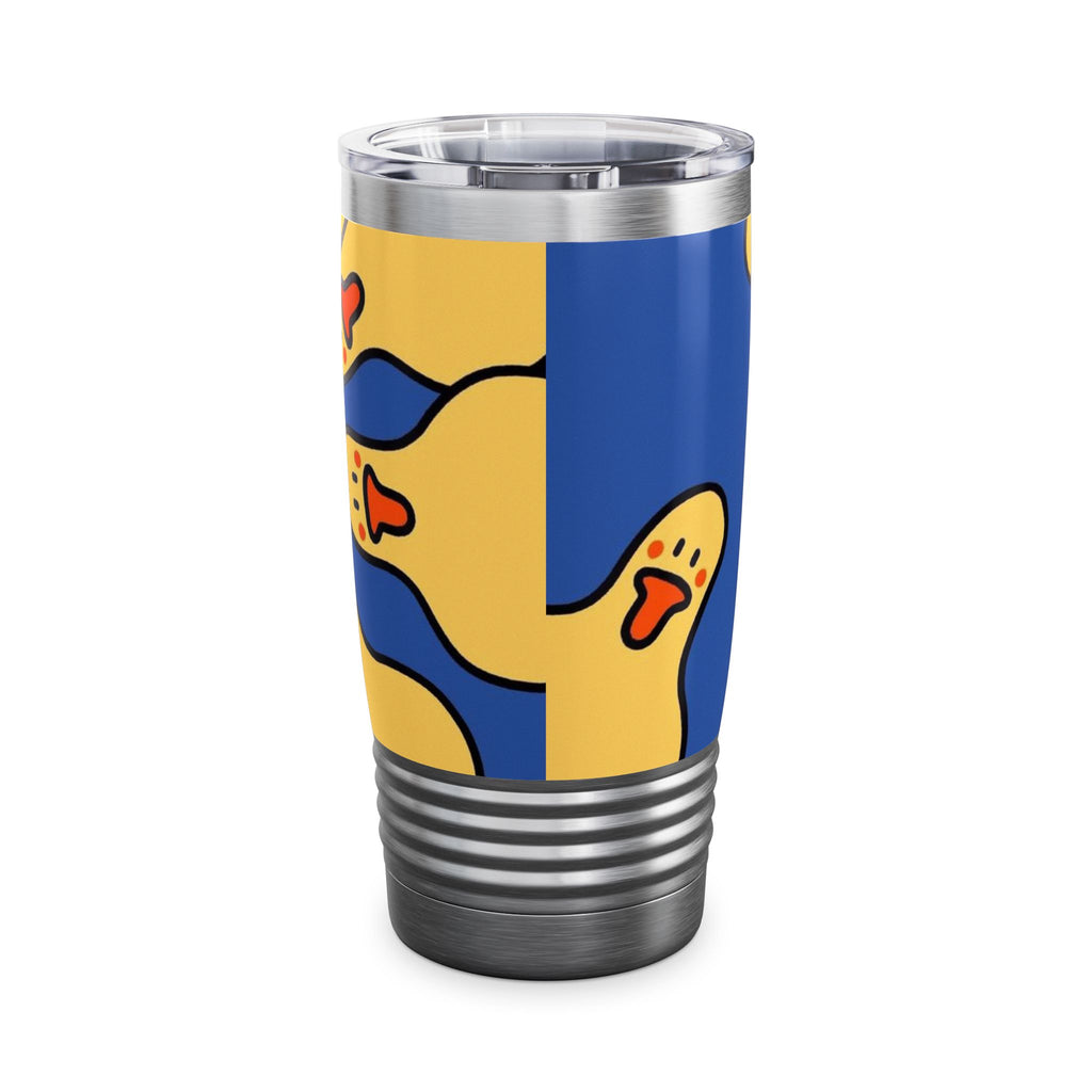 Playful Duck Pattern Tumbler