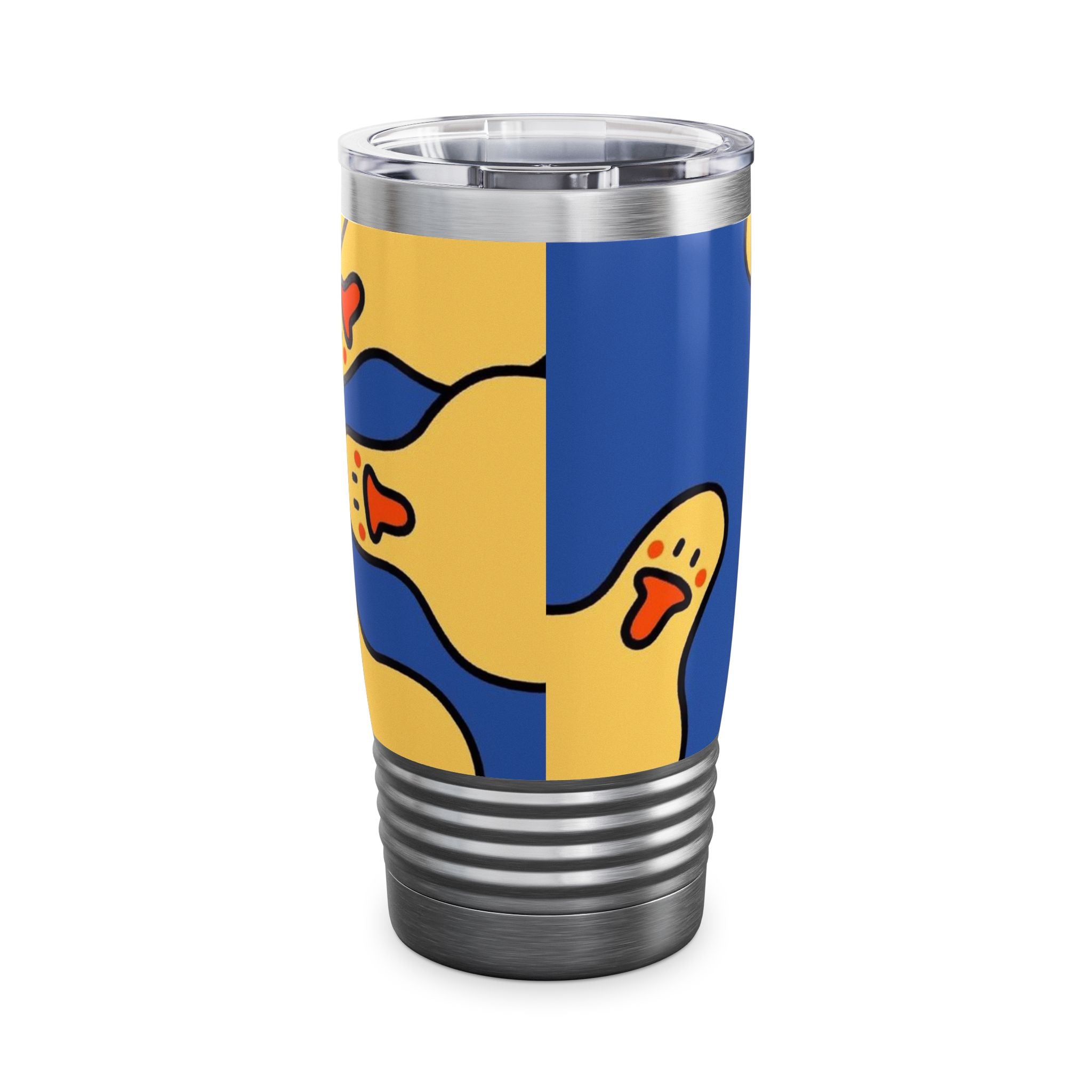 Playful Duck Pattern Tumbler
