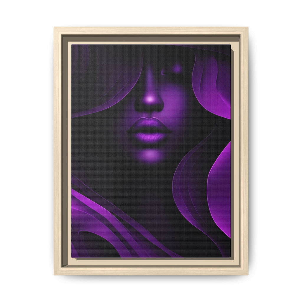 The Quiet Bloom – Purple Abstract Woman Portrait