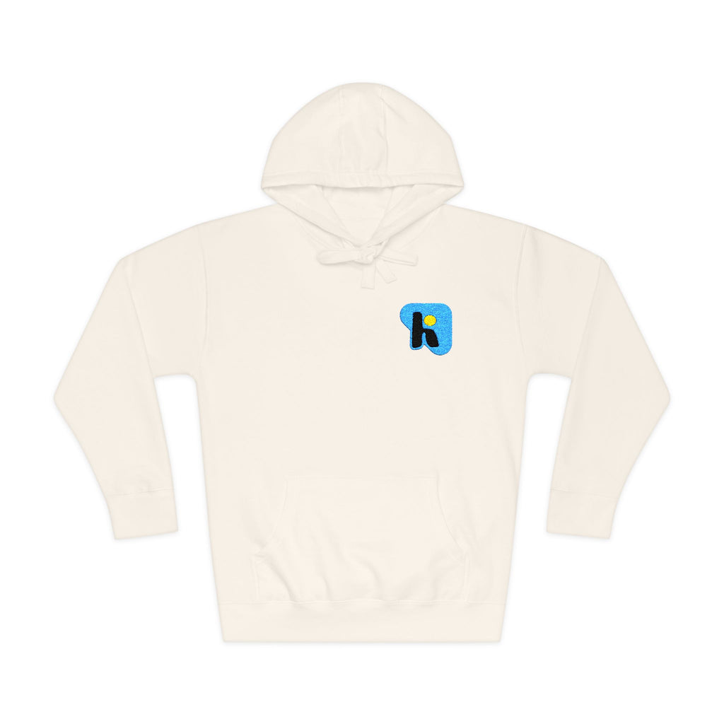 K Initial Floral Patch Hoodie