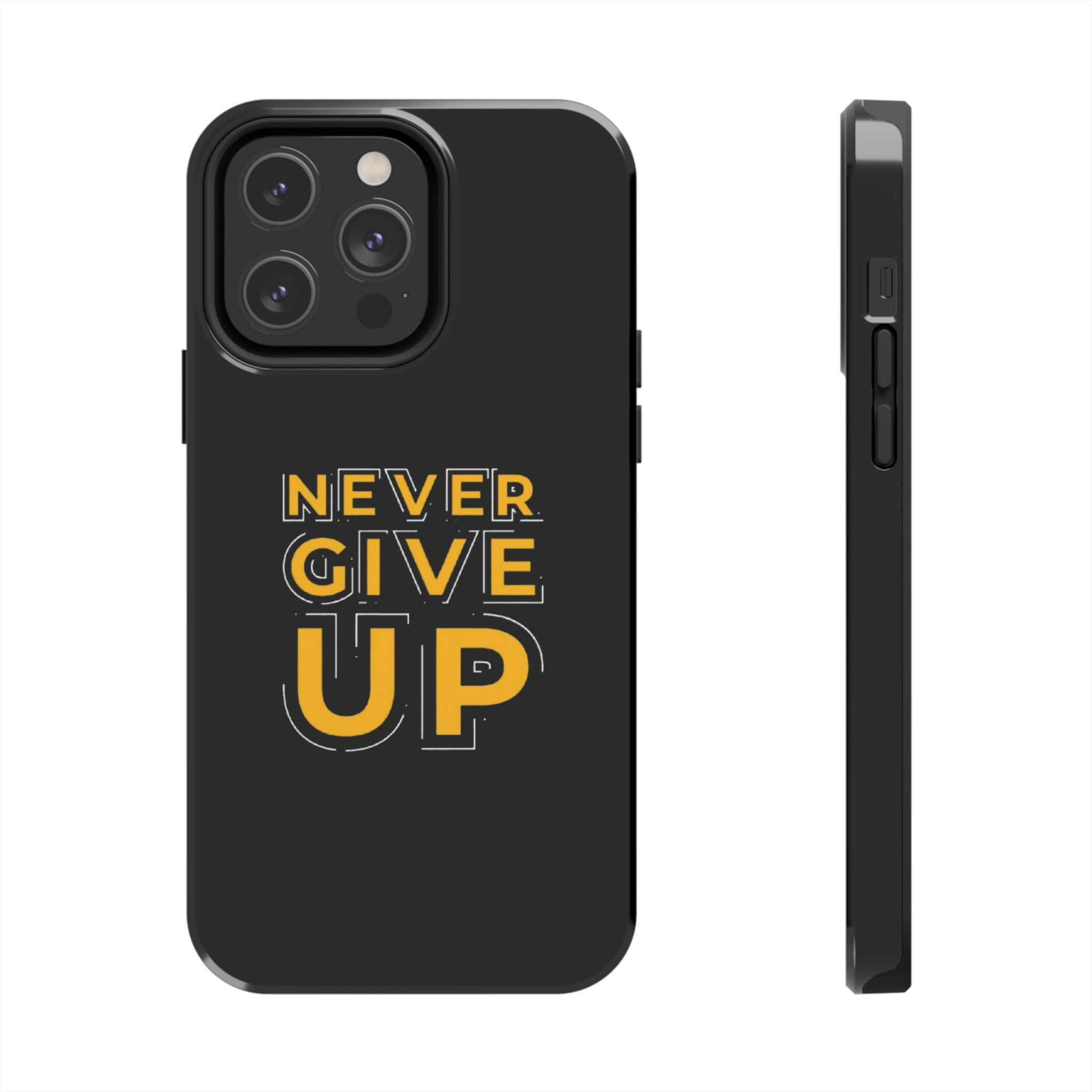 Never Give Up Tough Phone Cases | Motivational Gift for Him or Her, Phone Covers, Inspirational Accessories, Custom Mobile Cases, [...]
