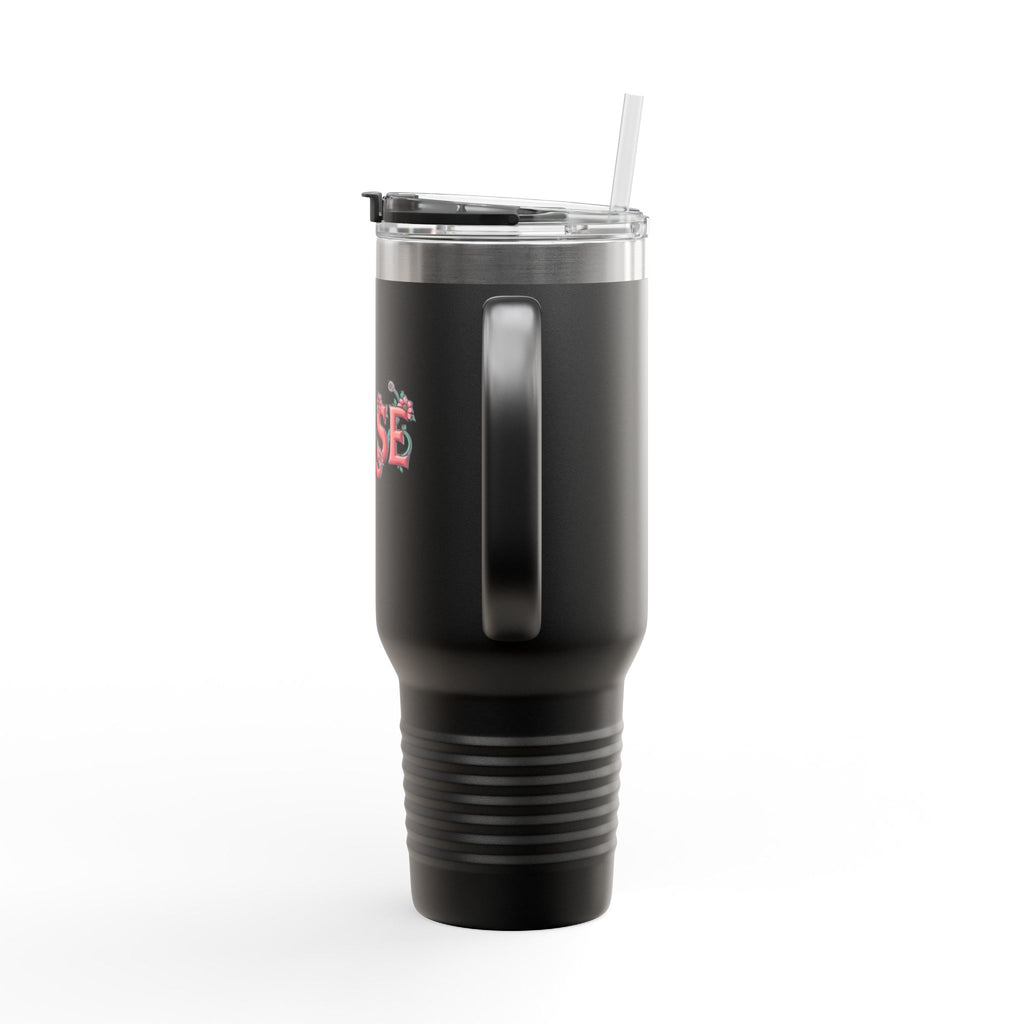 Nurse 40oz Insulated Travel Mug — Floral Stethoscope