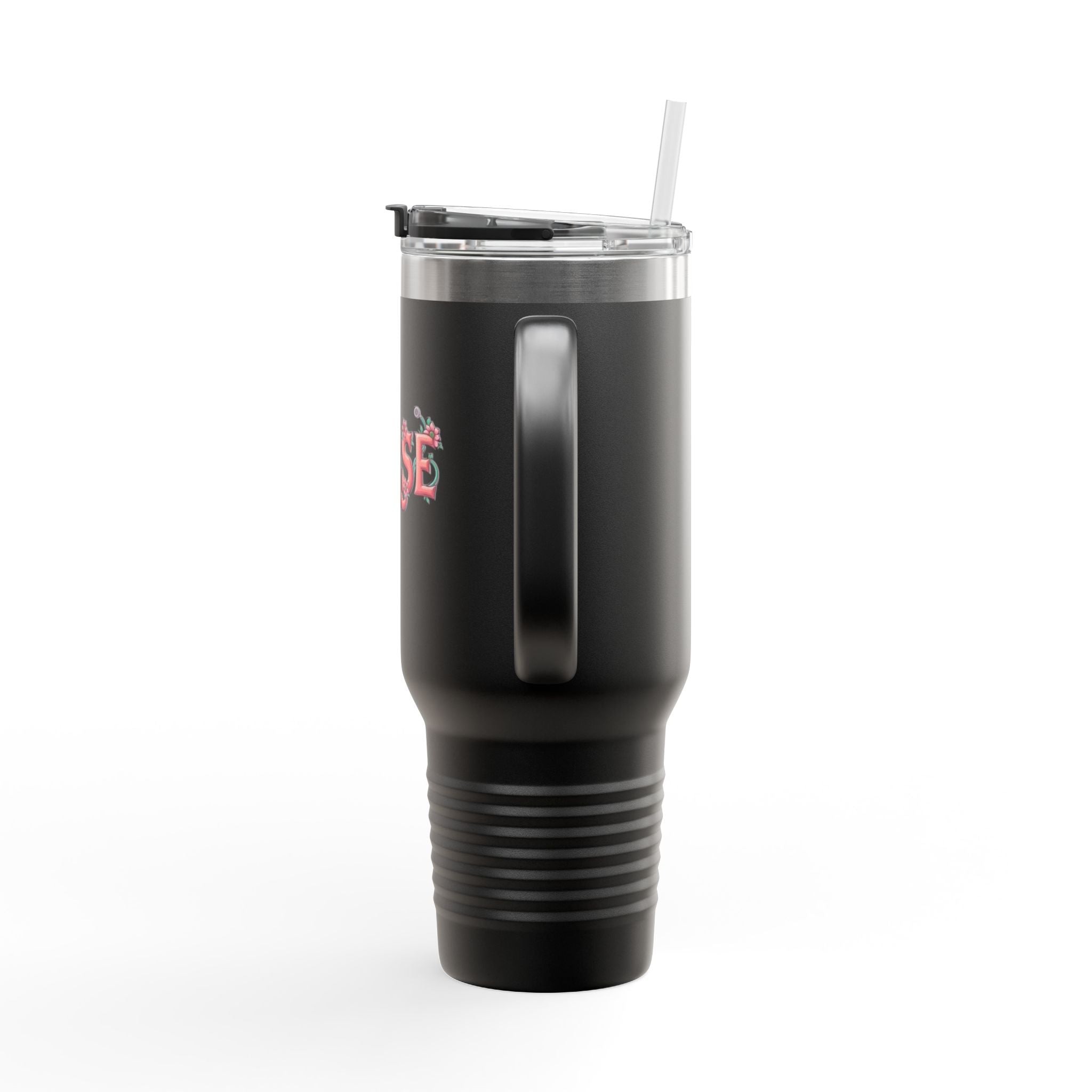 Nurse 40oz Insulated Travel Mug — Floral Stethoscope
