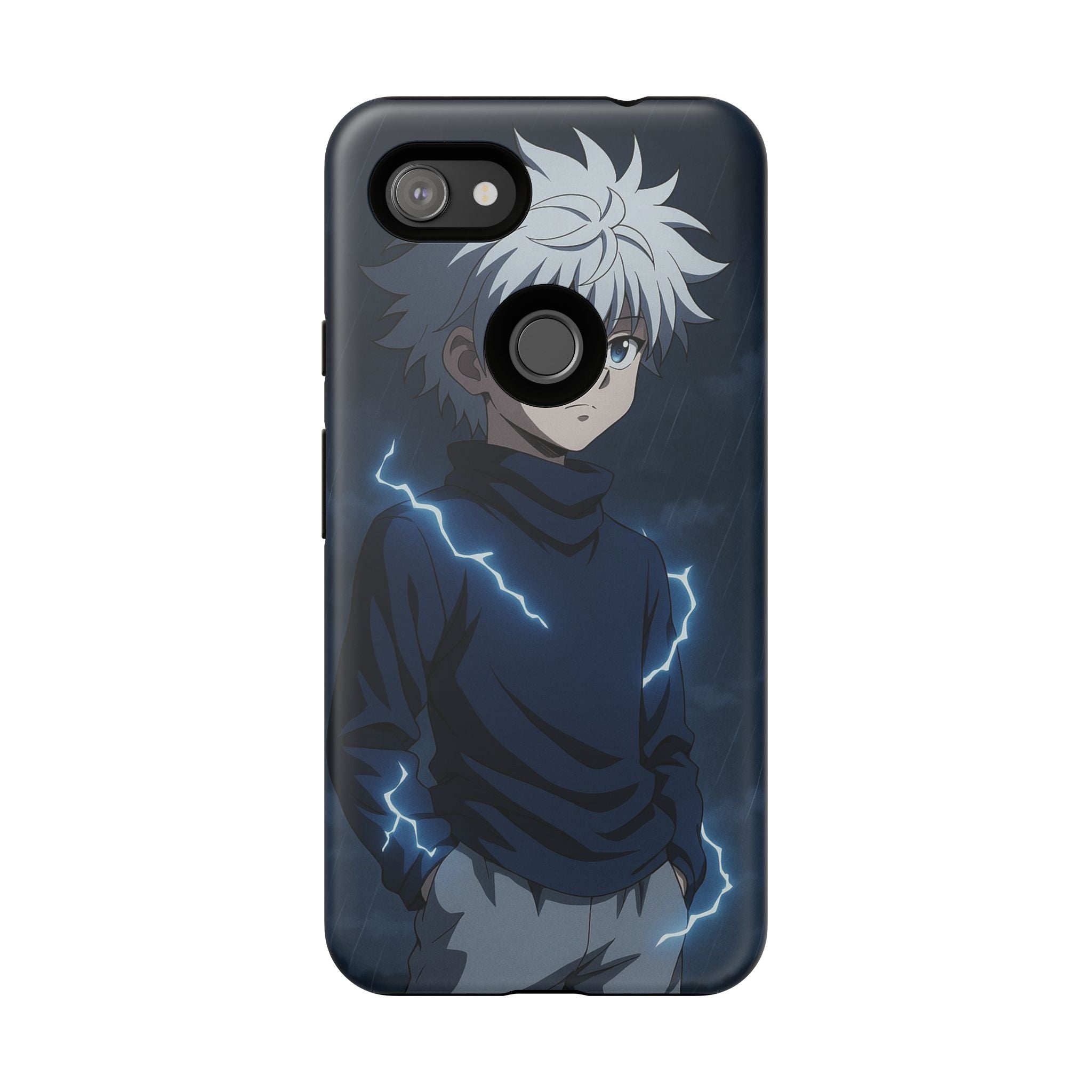 Anime Phone Case Featuring Lightning Design,